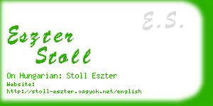 eszter stoll business card